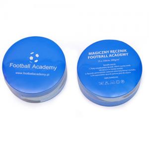 Round Compressed Towel With Reactive Printed LOGO As Give Ways